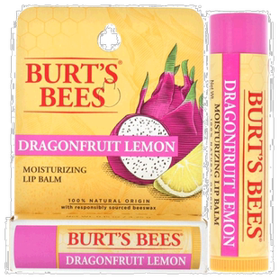 美国直邮Burts Bees 美国小蜜蜂火龙果柠檬保湿润唇膏 4.5g凡士林
