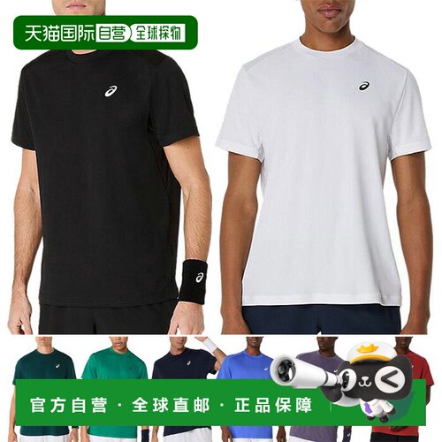 日本直邮ASICS 男款短袖网球羽毛球衫 2041A339