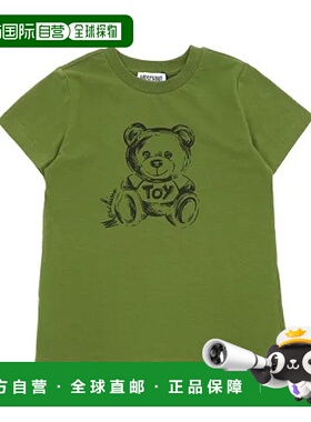 香港直邮Moschino 莫斯奇诺 女童 圆领短袖T恤童装 HRM03TLBA3330