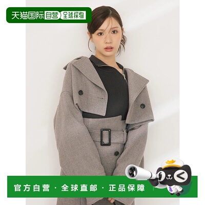 1h可退 日本直邮MERCURYDUO 女装 赫尔本纹 cropped夹克 宽松袖口