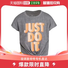 童装 香港直邮潮奢 Nike 前绑带印花T恤 女童Just 小童