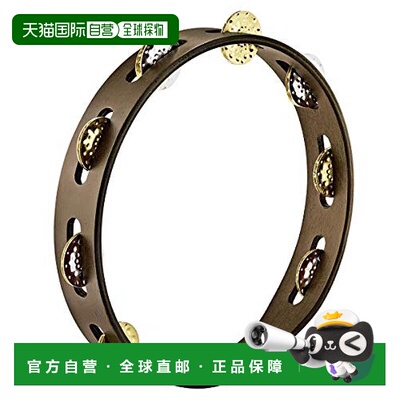 日本直邮MEINL Percussion复古木制手摇铃环形胡桃色合金铃