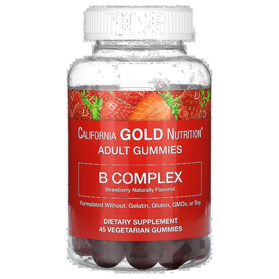香港直发California Gold Nutrition,B Complex 软糖，无明胶、无