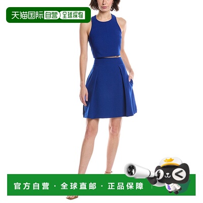 自营 black halo黑色Halo Sanibel 2件迷你连衣裙-蓝色 美国奥莱