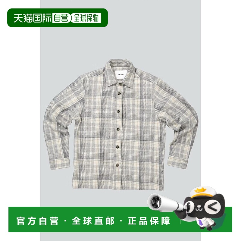 自营 nn07男士灰色格纹 Frode 外套式衬衫 - 灰色格纹 美国奥莱直