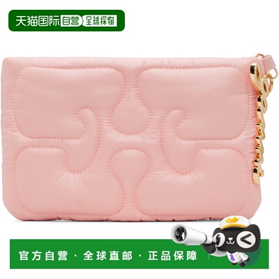 1h可退 香港直邮GANNI 甘尼 女士 粉色 Quilted Re-Tech 手拿包 B