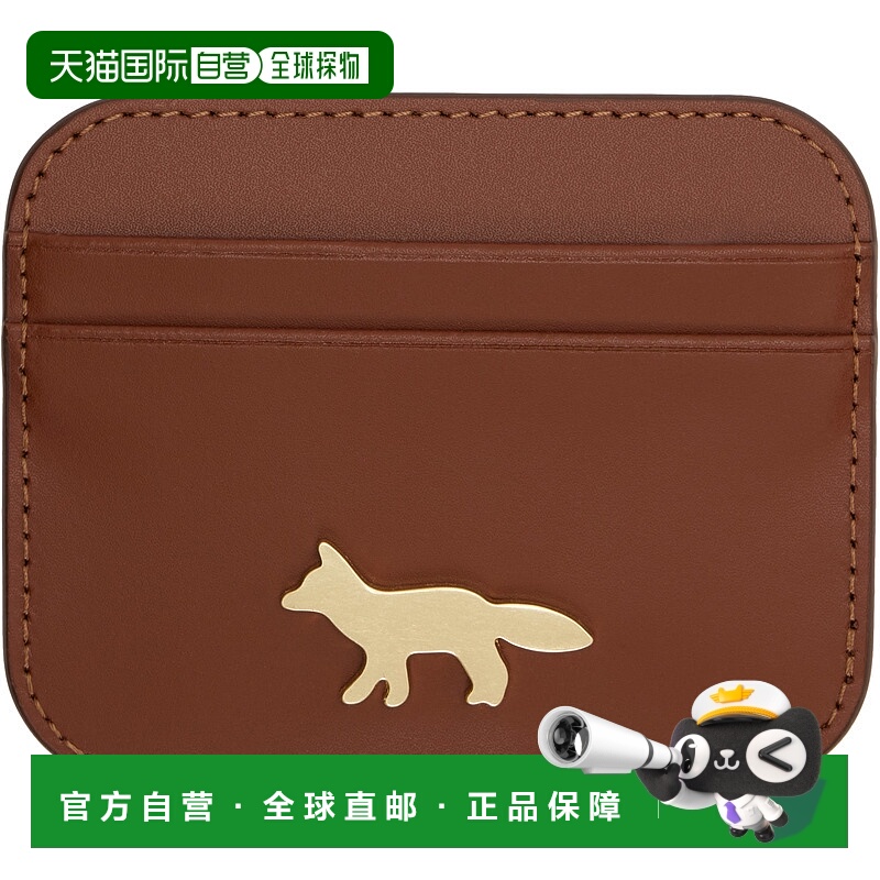 香港直邮潮奢 MAISON KITSUNE 女士 棕色 Edie 卡包 OW05700LR000