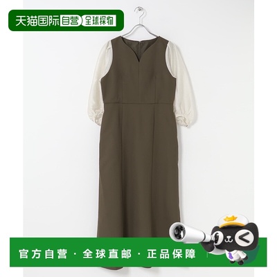 1h可退 日本直邮URBAN RESEARCH ROSSO WOMEN 女装 V领拼接袖连衣