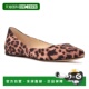 Flats West 自营Nine Print Speakup Leopard Toe Brown Almond