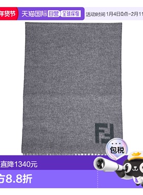 香港直邮FENDI 男士围巾 FXS734AYBFF1TTE AW2025 灰色 SCIARPA 3