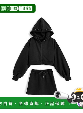 日本直邮日潮 GRL珍珠连帽衫×带衬裙内衬迷你裙运动套装sm338