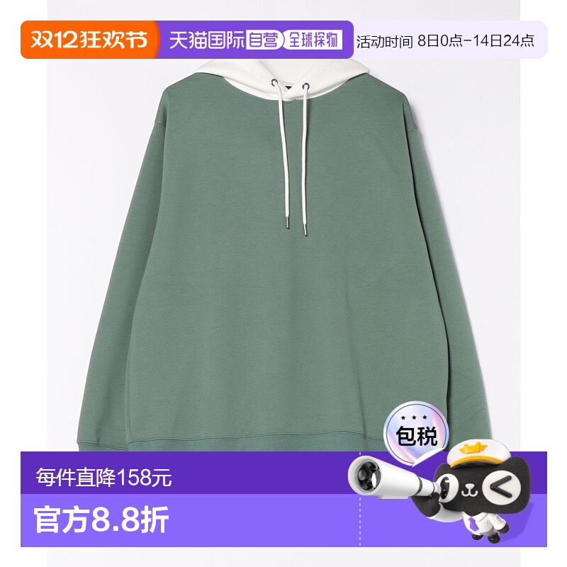 1h可退 日本直邮BACK NUMBER男装 卡通棉质半拉链连帽衫 宽松休闲