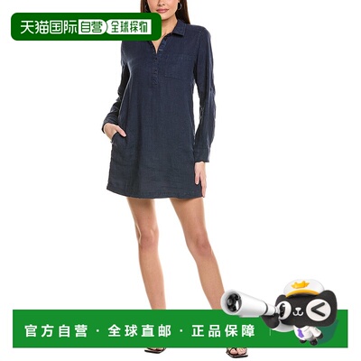 自营 Michael Stars Eleanor实用亚麻衬衫裙-蓝色 【美国奥莱】直
