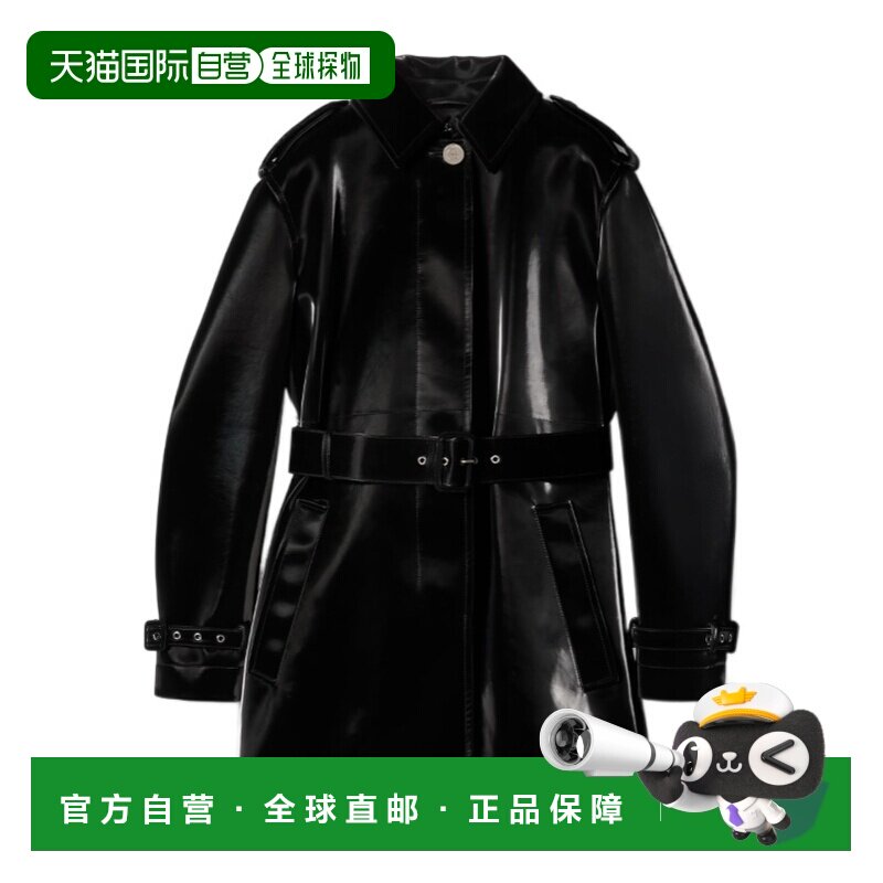 香港直邮Gucci 天鹅绒质感皮革风衣 852311XNBBY