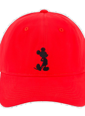 自营disney迪士尼米奇爸爸帽刷水洗棉斜纹刺绣 - 红色 【美国奥莱