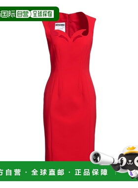 1h可退 香港直邮Moschino 莫斯奇诺 女士 紧身连衣裙 red红色 舒
