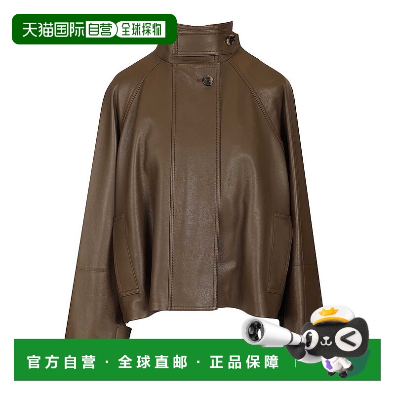 香港直邮LOEWE 罗意威 女士 皮革高領短版派克大衣 S359Y34LAA