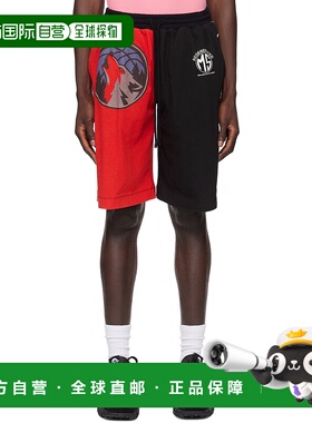 1h可退 香港直邮潮奢 Marine Serre 男士 红色 & 黑色印花短裤 MS