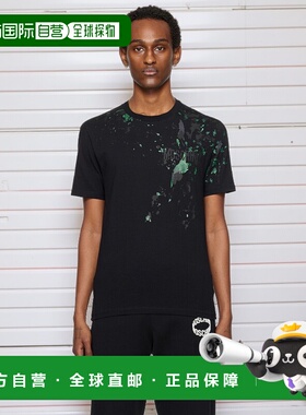 香港直邮潮奢 Moschino 莫斯奇诺 男士 黑色 Painted Effect T 恤
