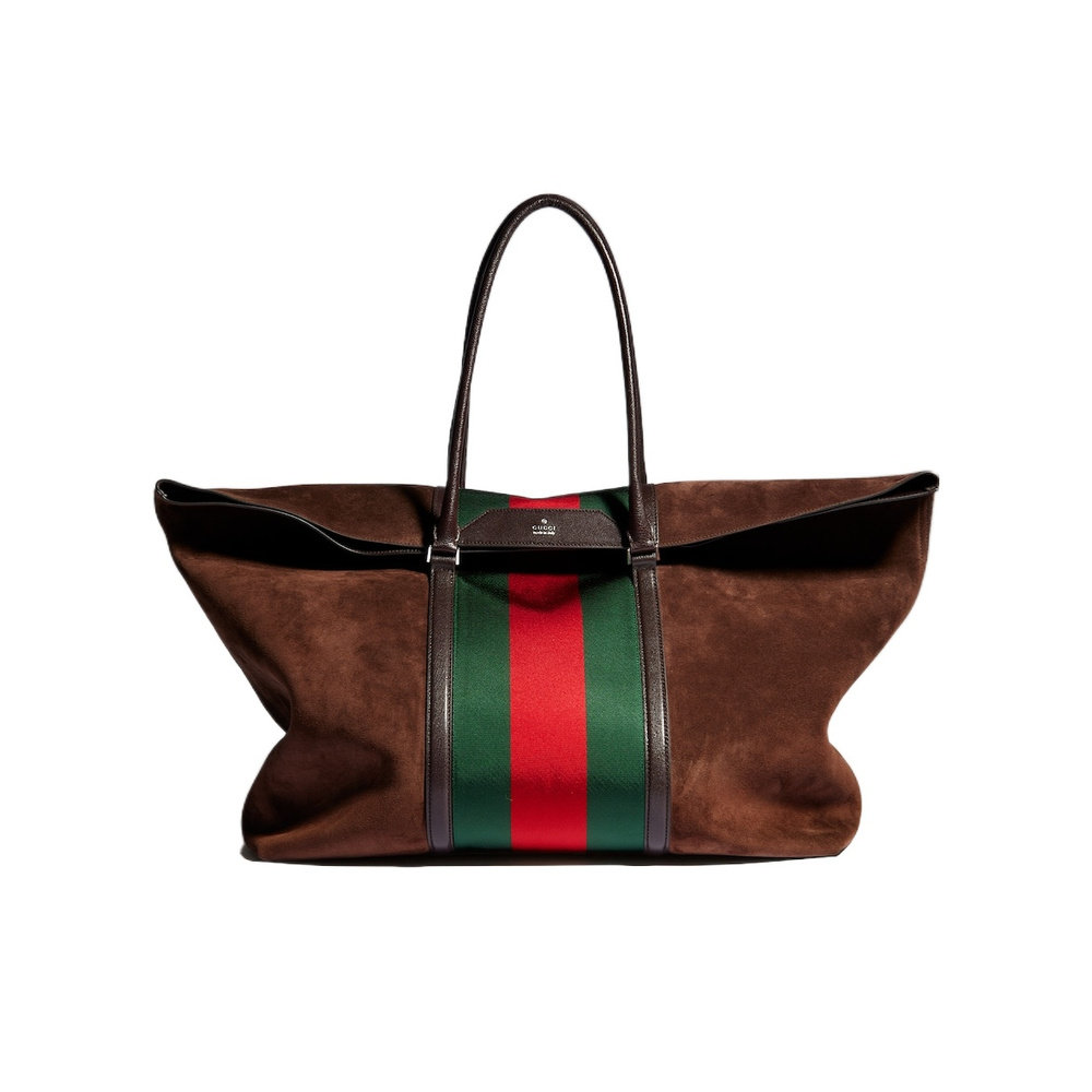 Gucci 中号饰 Web 织带旅行袋 874979CAACV托特包单肩包手提包图片
