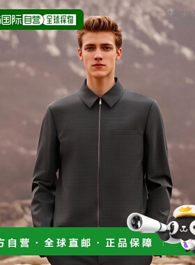 香港直邮GIVENCHY 男士夹克 BM30F314FU067 AW2024 黑色 羊毛拉链