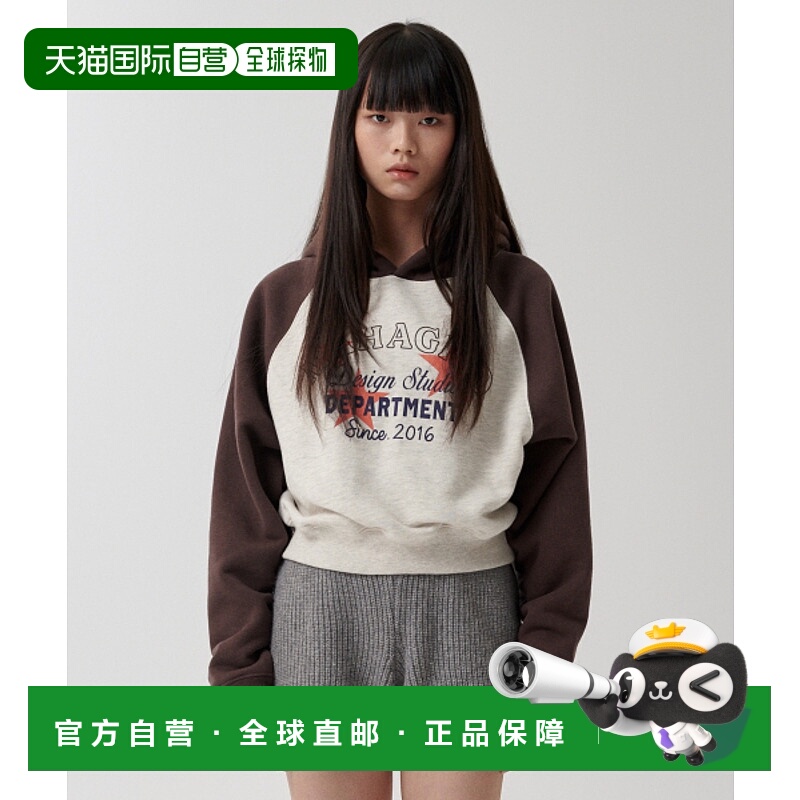 韩国直邮MAHAGRID 女士连帽衫MG2FSFM409ABR DEPARTMENT STAR CROP