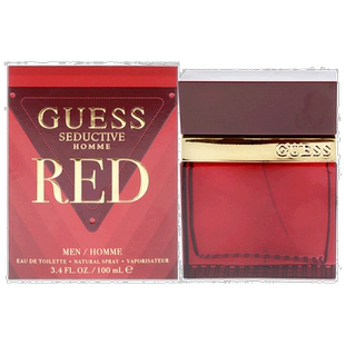 美国直邮GUESS诱人的红色男士淡香水EDT自然独特经典芬芳100正品