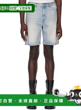 1h可退 香港直邮潮奢 Courreges 男士 蓝色 Sailor 牛仔短裤 124D
