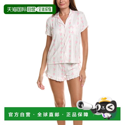 自营PJ Salvage 2pc玫瑰是粉红色睡衣套装-象牙 美国奥莱直发