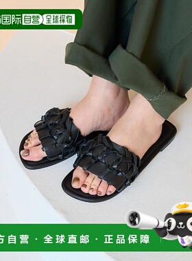 1h可退 日本直邮SOFI 女士编织设计牛皮平底凉鞋 1173171300008