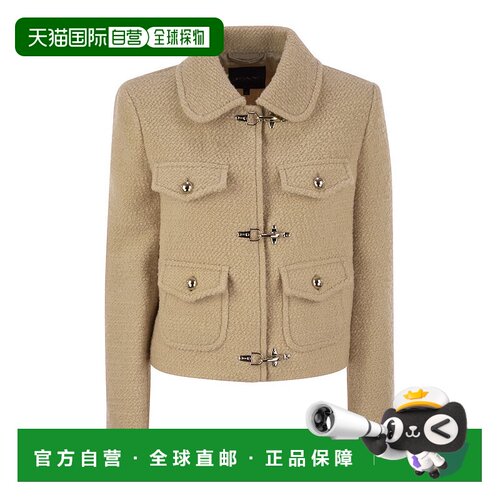 1h可退 香港直邮潮奢 Fay 女士 3-hook 羊毛夹克 NGW73494510WID