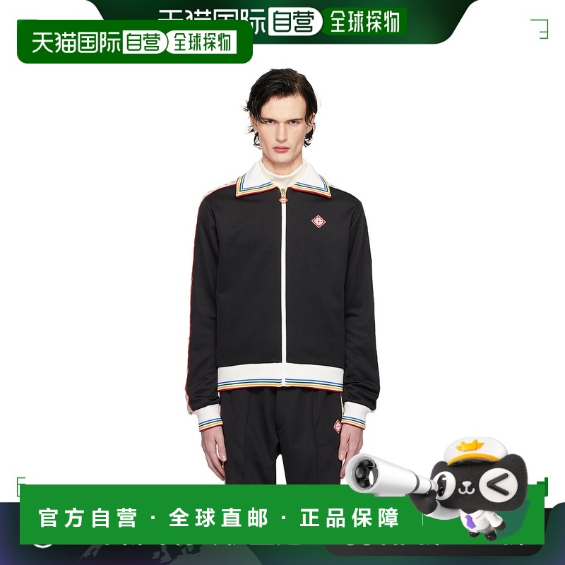 1h可退 香港直邮Casablanca 男士 黑色 Laurel 运动夹克 MPS25JTP