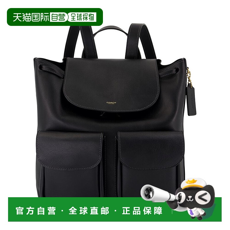 1h可退 香港直邮COACH 女士双肩包 CW619B4BK SS2025 黑色 Crosby