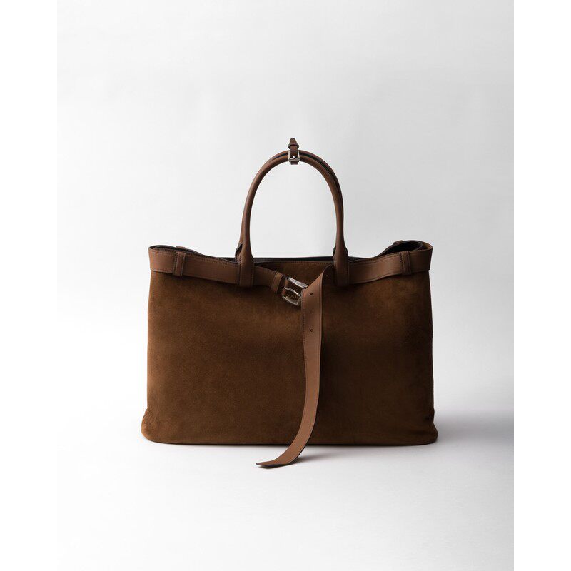 PRADA (2025) Prada Buckle 绒面革腰带包
