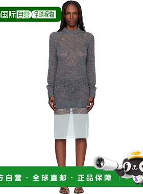 1h可退 香港直邮Coperni 女士 灰色 & 绿色 Multi-Layer Pullover