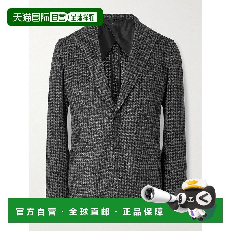 1h可退 香港直邮潮奢 Brioni 布里奥尼 男士 Soffio 无结构千鸟格