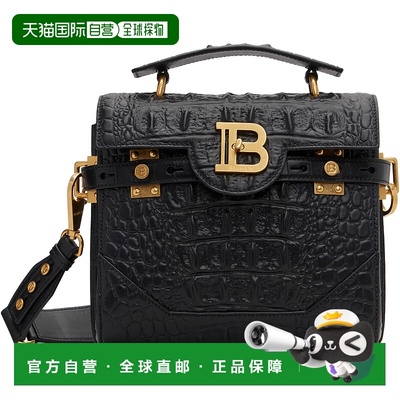 1h可退 香港直邮潮奢 Balmain 巴尔曼 女士 黑色 B-Buzz 23 Croco
