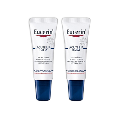 欧洲直邮Eucerin优色林舒缓滋润唇膏10mlx2舒缓干燥保湿修护正品