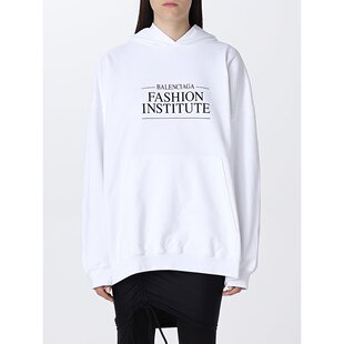 潮奢 Balenciaga 巴黎世家 女士 徽标连帽卫衣 620947TMVK1