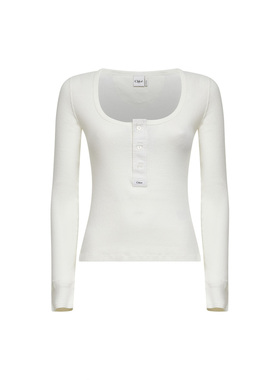 香港直邮CHLOÉ 女士针织衫 CH26SJH29185107 SS2026 白色 Top wit