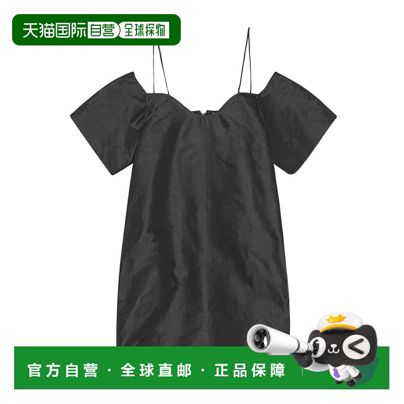 香港直邮GANNI 女士半身裙 F7737099 SS2023 黑色 Taffeta dress