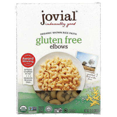 香港直邮Jovial,有机糙米意大利面，角状通心粉 ，无麸质，12盎司