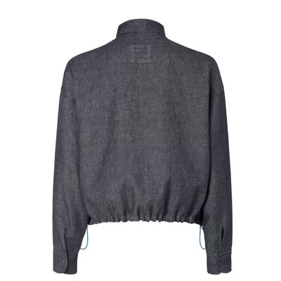 香港直邮FENDI 男士夹克 FW1433AYUDF0QG0 SS2026 蓝色 'FF Selle