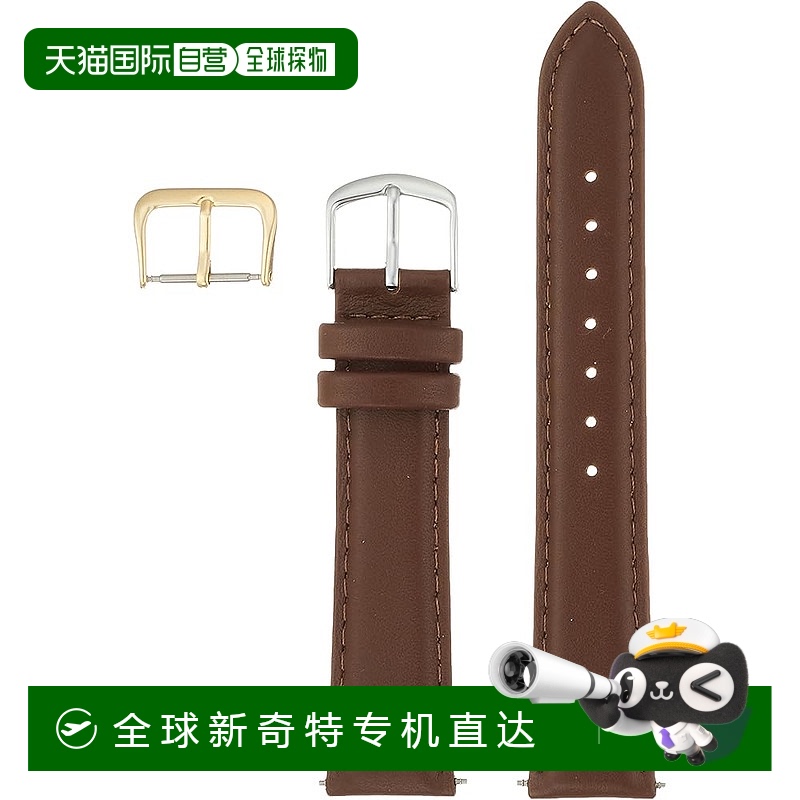 【日本直邮】CREPHA 小牛皮手表带 18mm 抗菌 防臭 付工具 棕 M5-
