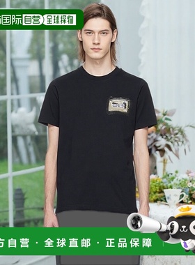 1h可退 香港直邮潮奢 Marni 玛尼 男士 黑色 Cotton Small Collag