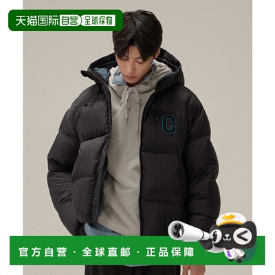 韩国直邮COVERNAT 男士羽绒服CO2404DP23BK COLLEGE VOLUME HOODI