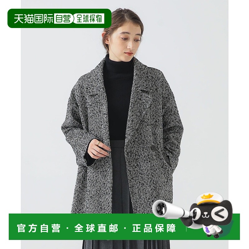 1h可退 日本直邮B:MING by BEAMS 女装 宽松H型 格纹人字纹呢外套