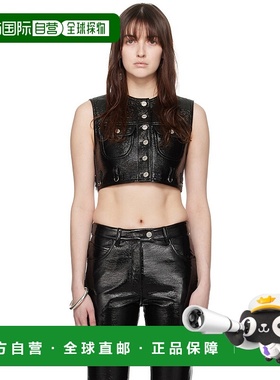 1h可退 香港直邮潮奢 Courreges 女士 黑色 Multiflex 马甲 124CB