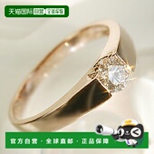 ber 18k 天然钻石戒指 日本直邮 克拉戒指 0019 0.3 玫瑰金周