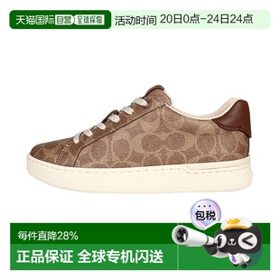 板鞋 香港直发Coach蔻驰 运动鞋 专柜款 女士涂层帆布系带休闲时尚